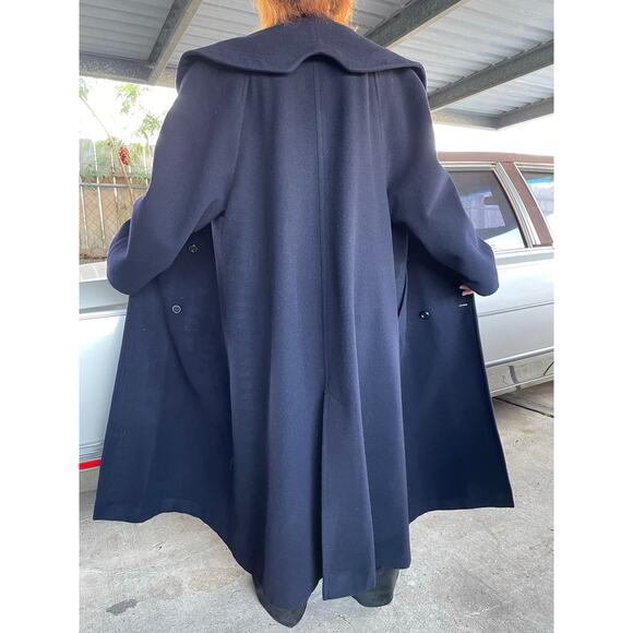 Vintage Gil Bret Wool Blend Shawl Collar Classic Double Breasted Long Overcoat - Picture 4 of 16